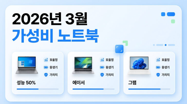 [2026년 3월 최신] 300만원대 노트북은 오버스펙? 용도별 가성비 사무용 노트북 추천 TOP 5!